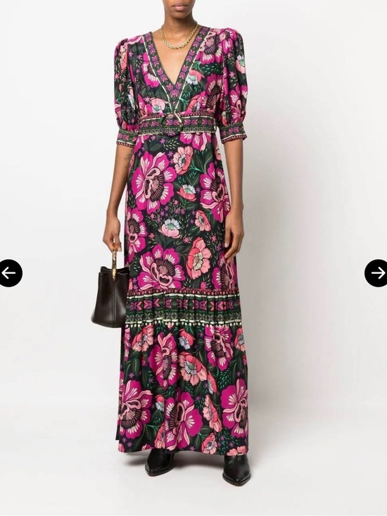FARM Rio Dresses & Skirts - Farm Rio Floral Print Puff Sleeve Dress